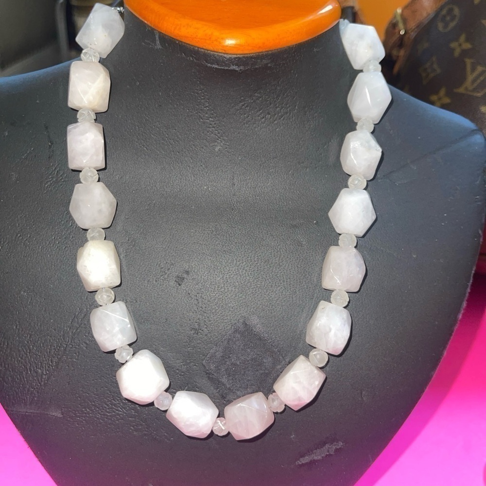 Vintage Rose Quartz beads Necklace